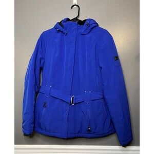 ZeroXposur BLK Jacket Womens XL Blue Hooded Belted Winter Coat Performance Gear